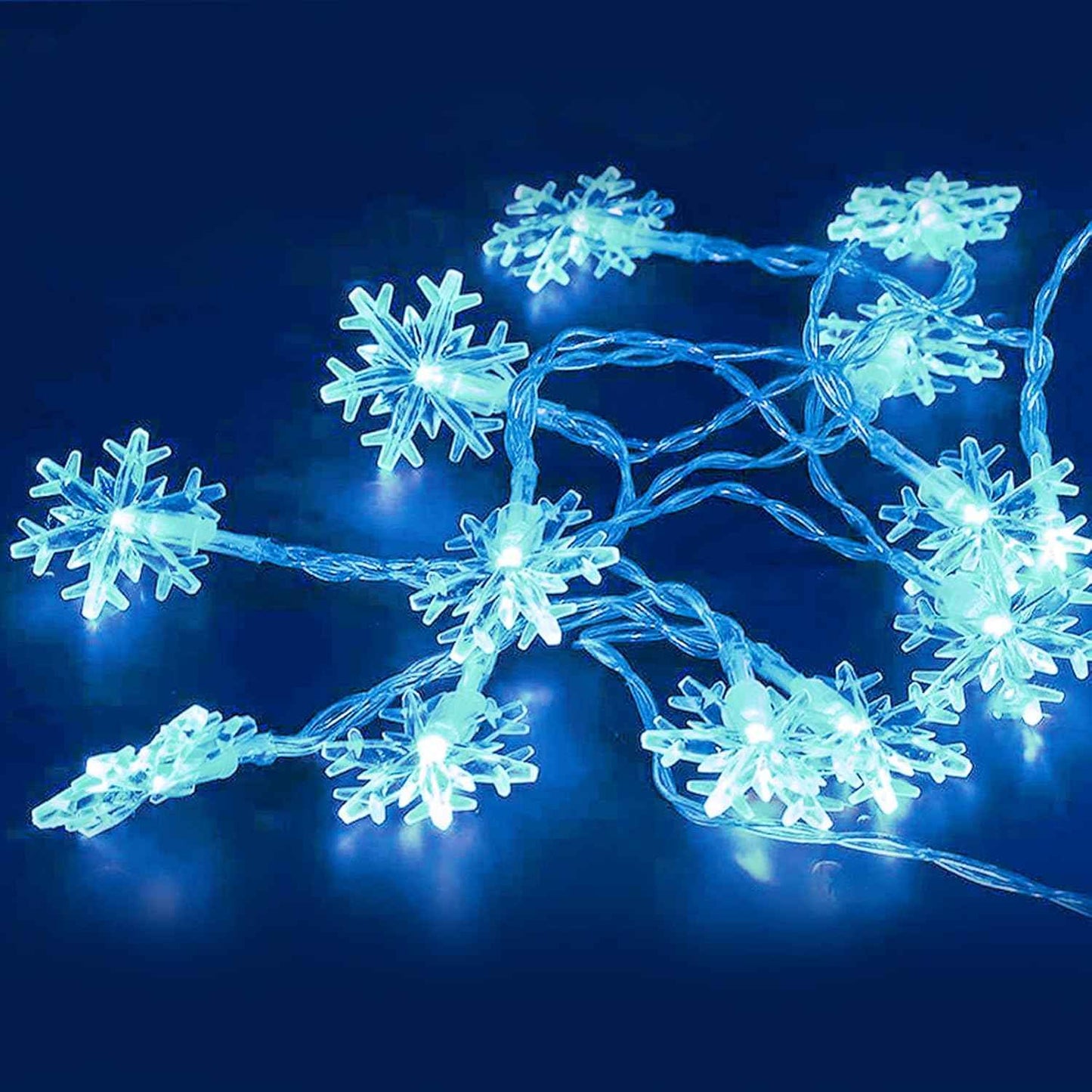 DomeStar Blue Snowflake Lights – Toddler Bedroom Decor and Playroom Glow, Cool to Touch Battery Operated LED
