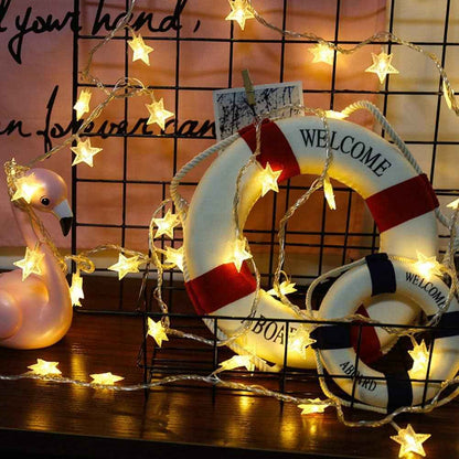 ANJAYLIA Star String Lights – Cozy Bedroom Aesthetic Decor, 20 LED Warm White Glow