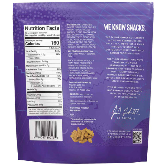 Sesame Sticks 16oz – Kid-Friendly Lunchbox Snack for Grandkids, Small Crunchy Sticks in Resealable Bulk Bag