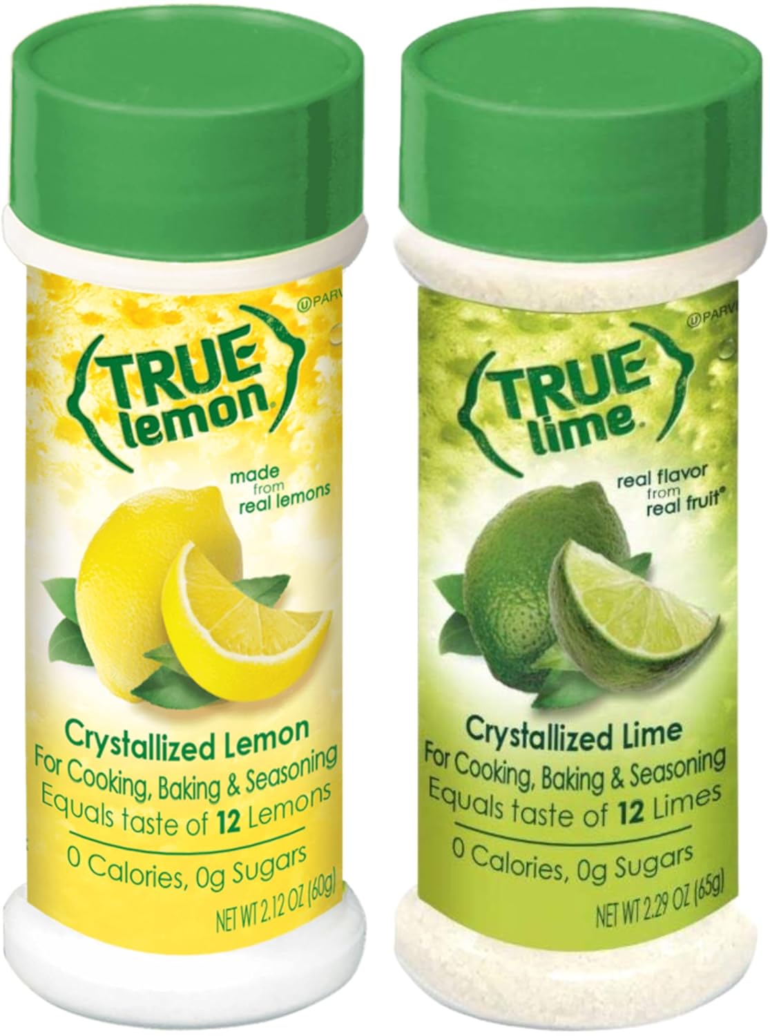 two-pack containing one lemon shaker and one lime shaker