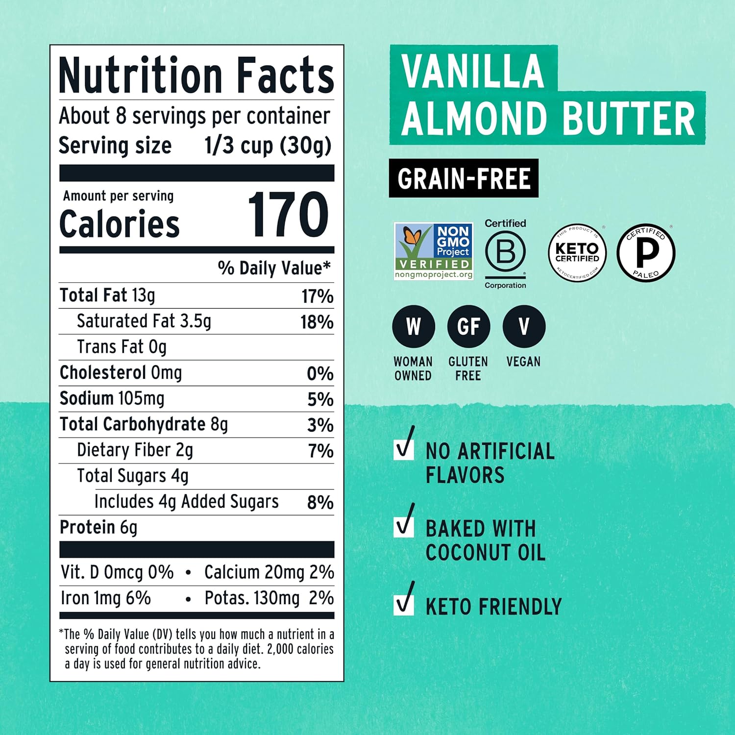 two pack-size options: 1-pack or 3-pack of 8 oz resealable bags