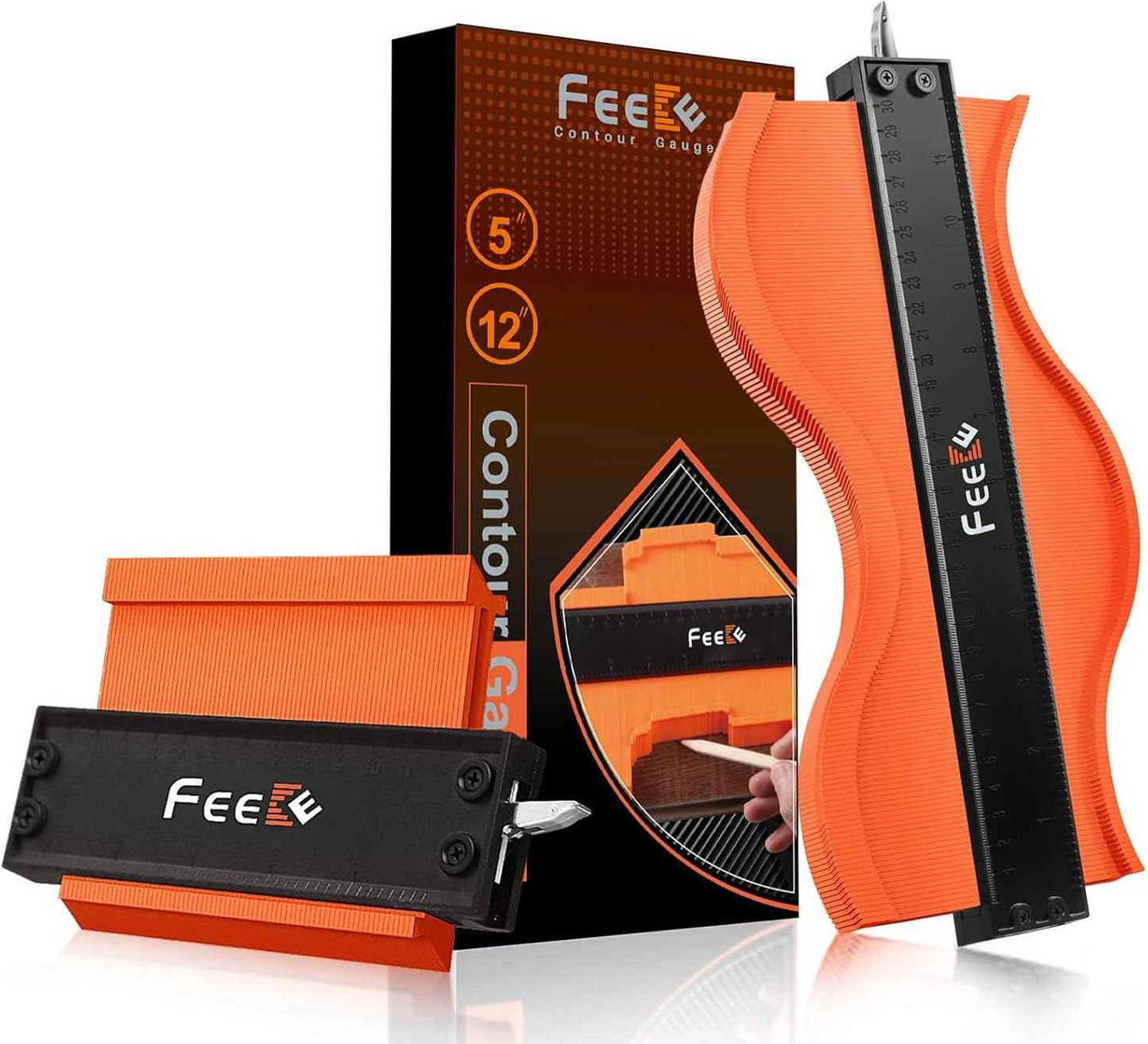 Contour Gauge Pro – On-the-Go Profile Tool for Renovation Projects, Locking Contour Duplicator