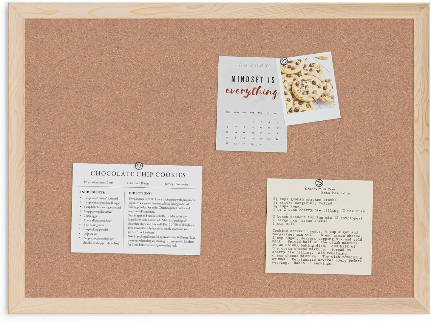two product variants available: cork board and chalkboard surface