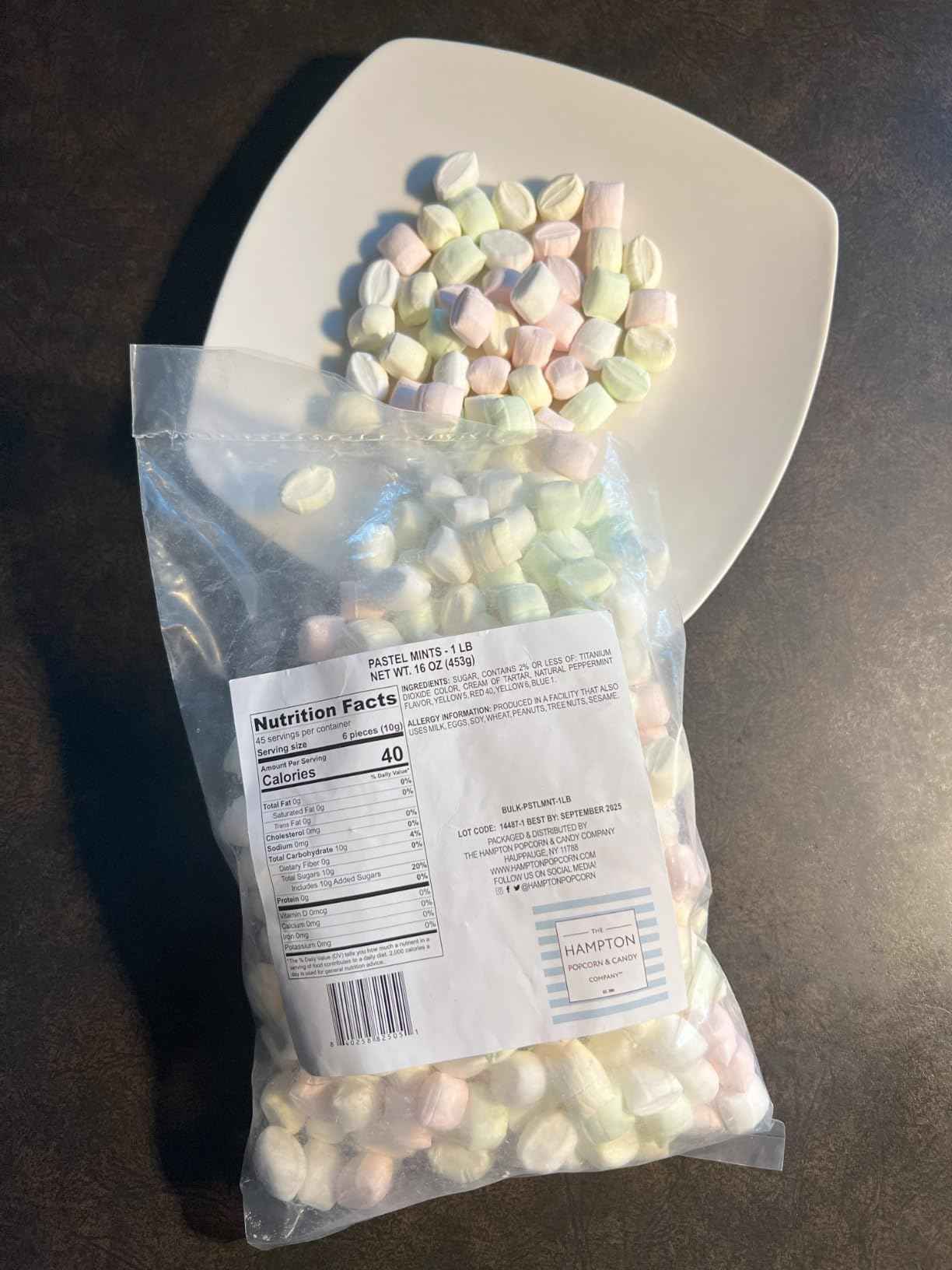 Hampton Popcorn & Candy Co. Pillow Mints 2-Pound Bulk – Housewarming Gift Basket Addition and Holiday Hostess Present