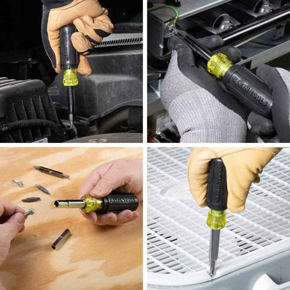 Klein Tools 32500 11-in-1 Screwdriver – Field Service Multi-Tool for Electricians and HVAC Technicians