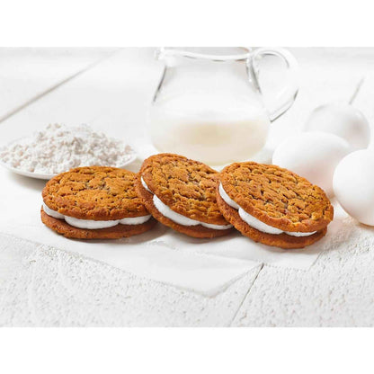Little Debbie Oatmeal Crème Pies – Lunchbox Snack for Kids School Cafeteria, Whole Grain Oatmeal Sandwich Cookies, 12 Individually Wrapped