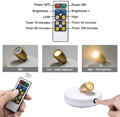 BIGLIGHT Battery Spotlight – Child and Pet-Safe Accent Light for Bedrooms, No Heat and No Open Flame