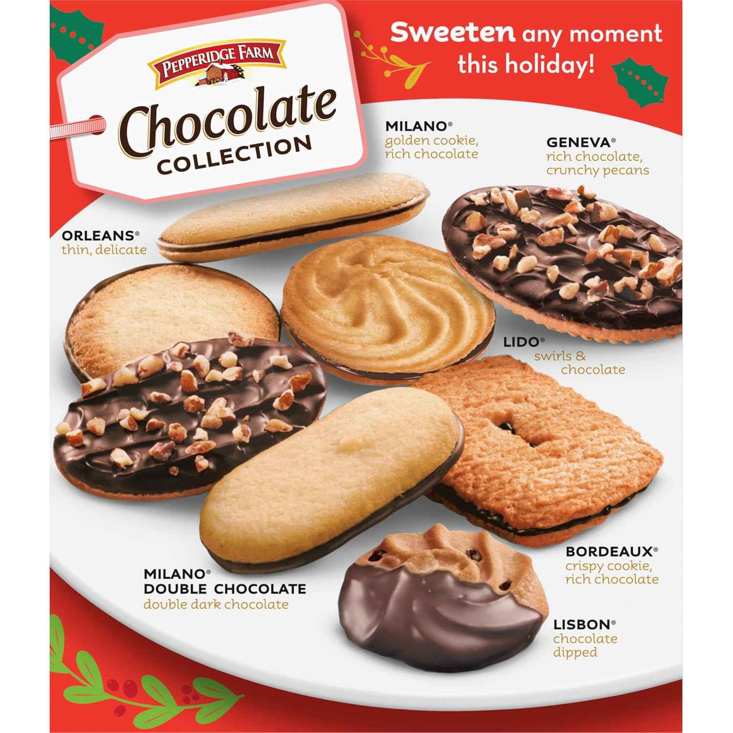 Pepperidge Farm Premium Cookies, 9 Hand-Crafted Variety Collection in 13.25 oz Gift-Ready Box - Elevated Entertaining Dessert