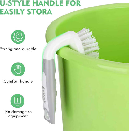 SetSail Scrub Brush – Non-Slip TPR Grip Brush Safe for Wet Hands in Shower and Tub
