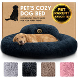 PetJett Calming Dog Bed Medium – Donut Round Anti-Anxiety Bed for Corgis, Frenchies & Beagles, Soothing Nightly Sleep Nest