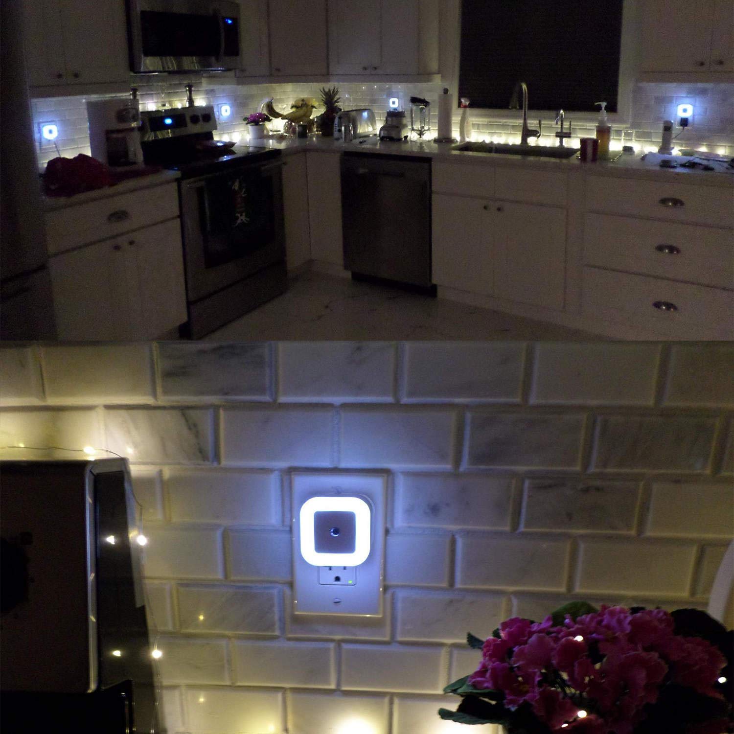 Uigos LED Night Light – Compact Plug-in Dusk to Dawn Light for Clean Modern Interiors, 6-Pack Set