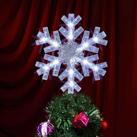 Dazzle Bright Lighted Snowflake Christmas Topper – Holiday Present for Mom, Colleagues and Hostesses