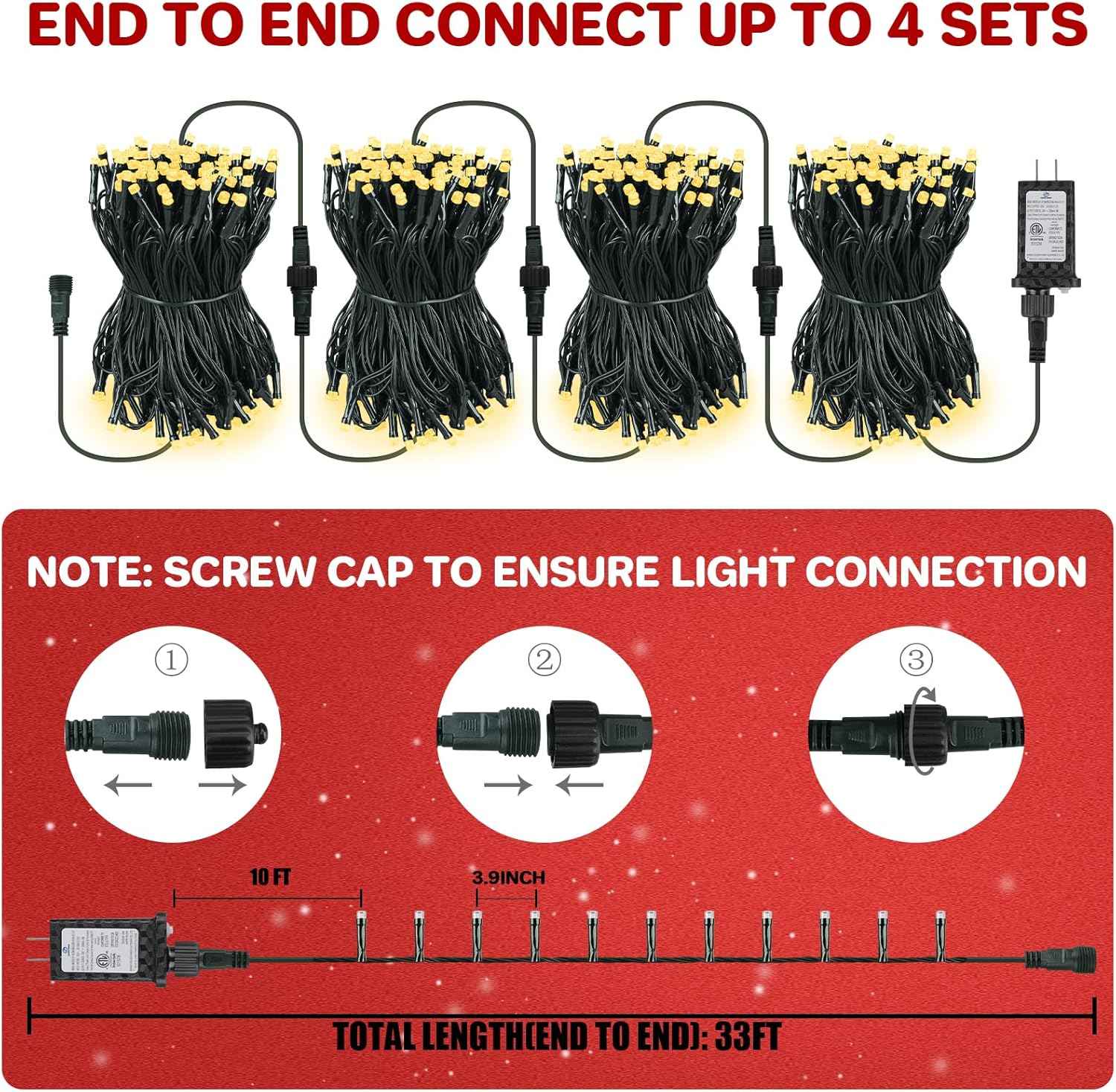 Housewarming Gift LED String Lights, 8 Mode Mini Fairy Lights with Timer for New Home Decorators