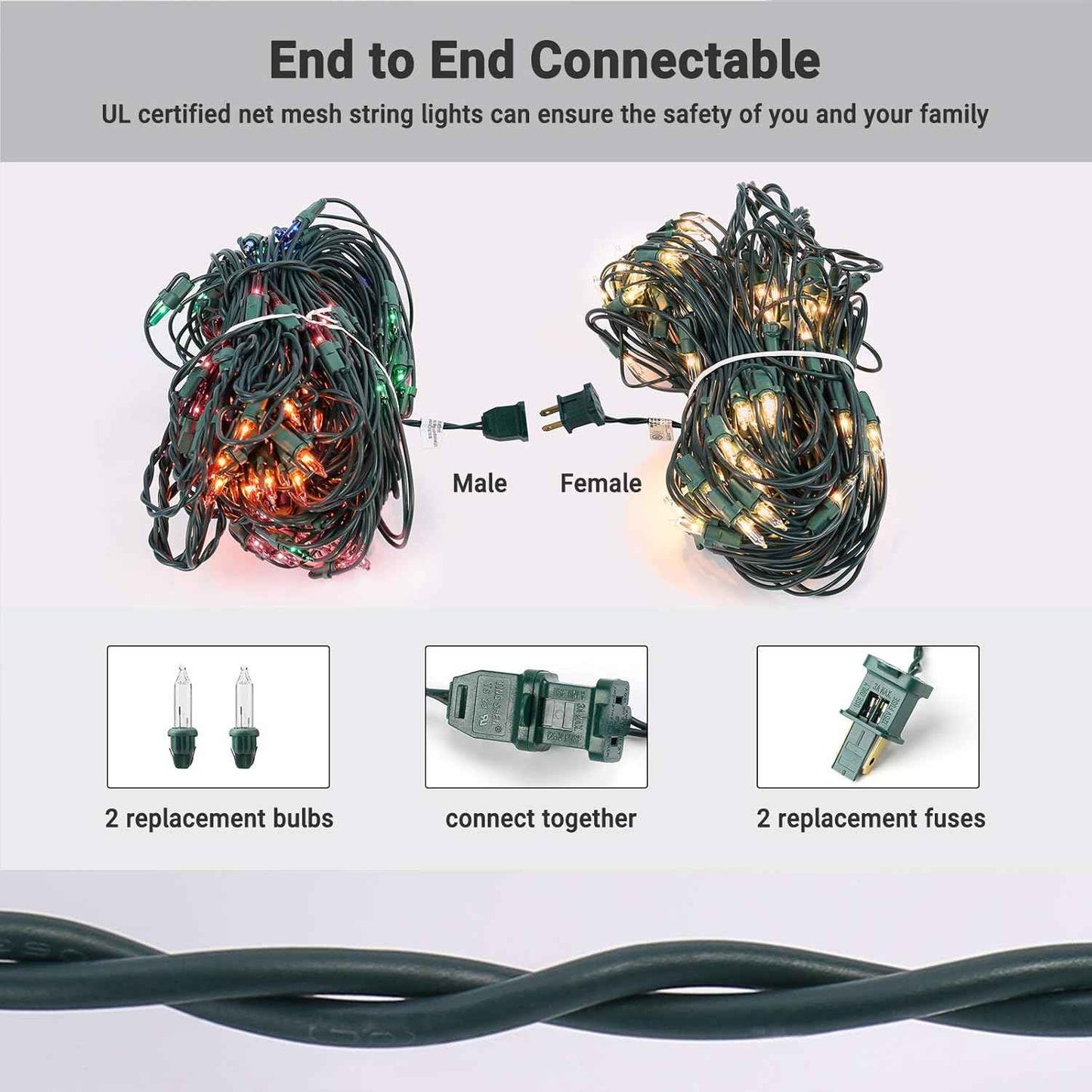 Lomotech Christmas Net Lights – 6ft x 4ft Connectable Mesh Lights for Patio, Garden and Yard Holiday Displays