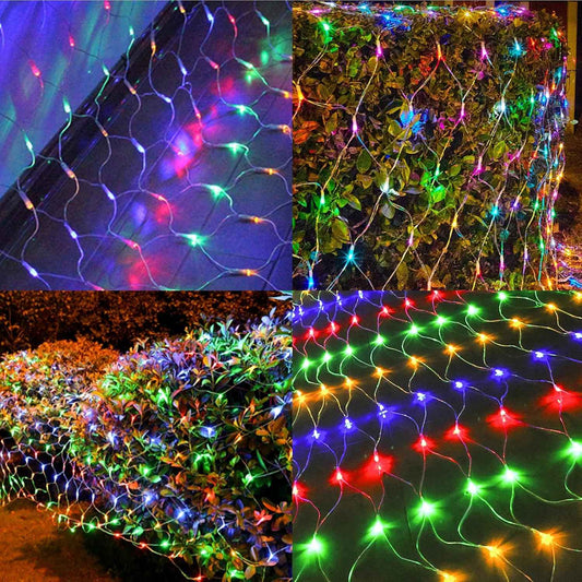 LJLNION Christmas Net Lights – Cozy 360 LED Mesh for Living Room Walls, Window Frames, and Indoor Ambiance