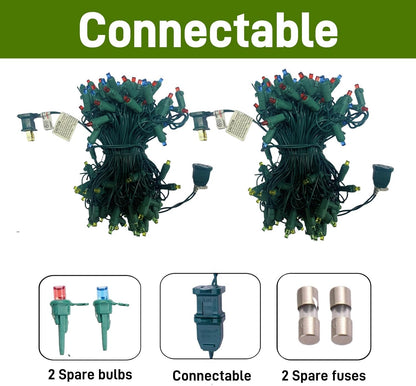 ul-certified string, bulbs, and plug with cool-touch, energy-efficient pvc construction at 110v