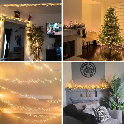 Brightown 13ft 2700K Incandescent Mini Lights White Wire – Calming Warm Glow for Bedtime Reading Nook & Wind-Down Self-Care Rituals