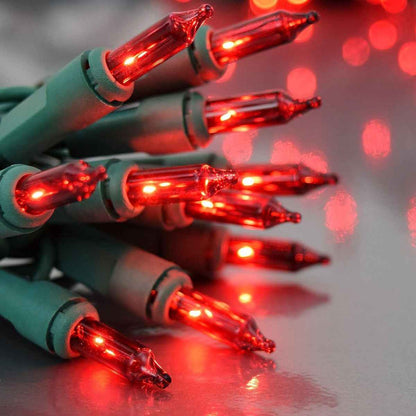 Holiday Pride Red Christmas Lights - Thoughtful Hostess and Housewarming Gift, 100 Count Green Wire String Set