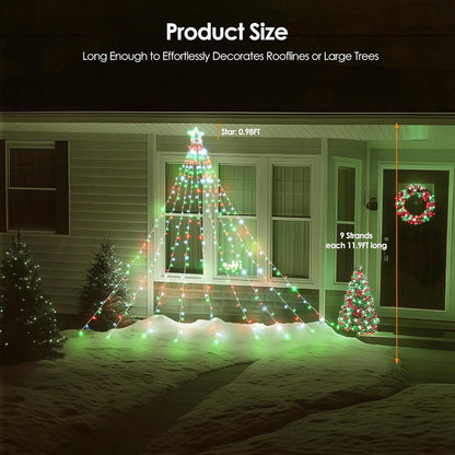 ul588 certified and ip44 waterproof for safe outdoor use, with 9 metal ground stakes included