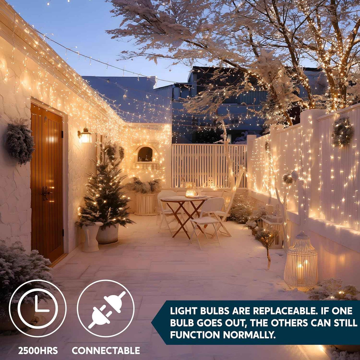JOIEDOMI 100-Bulb String Lights – UL588 Certified Safe Nursery and Kids Bedroom Decor, 21.4FT No-Flame Mini Lighting