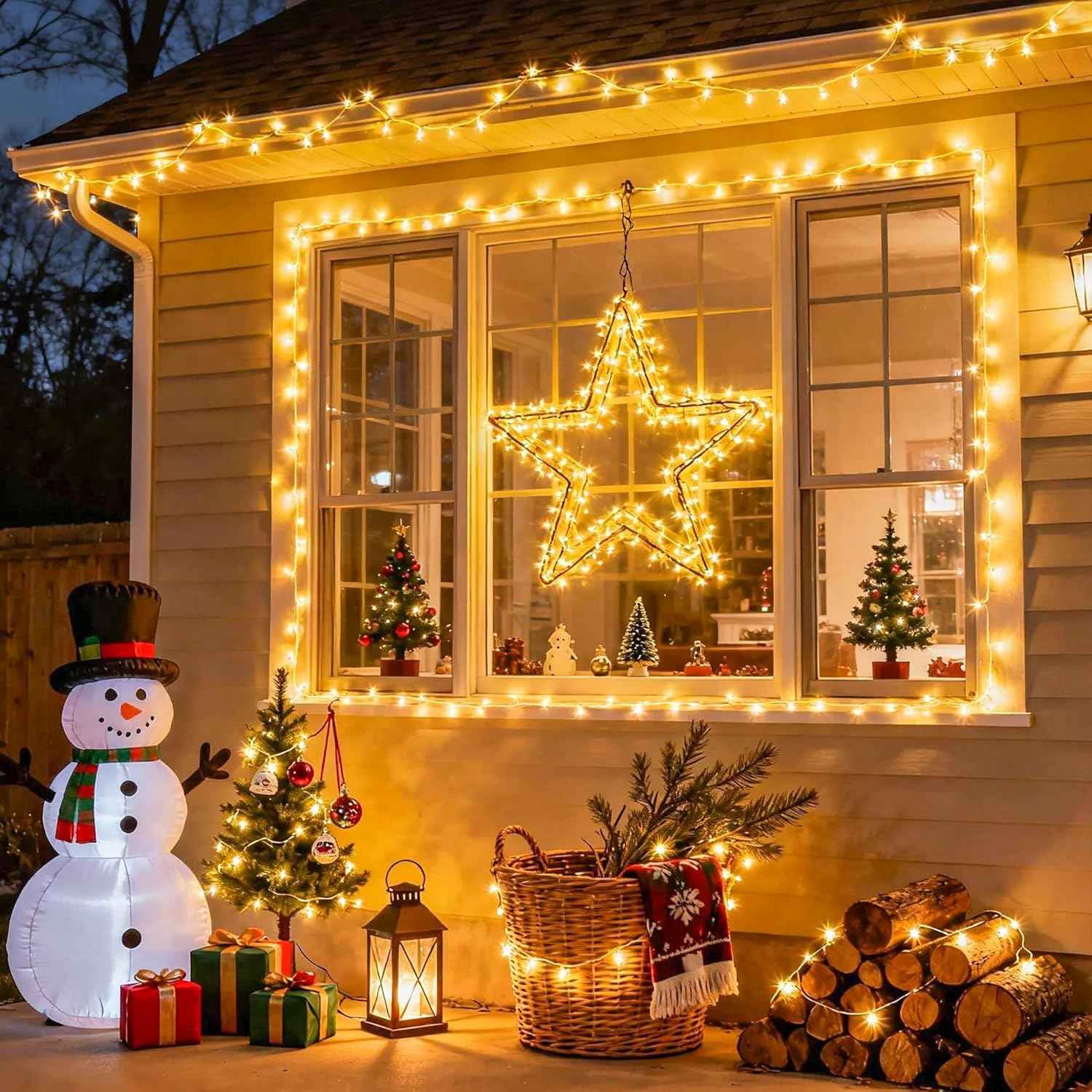 JMEXSUSS UL588 Certified Battery String Lights – Flame Free Warm White Twinkle for Curtain Side, Window Frame, and Bedside Use