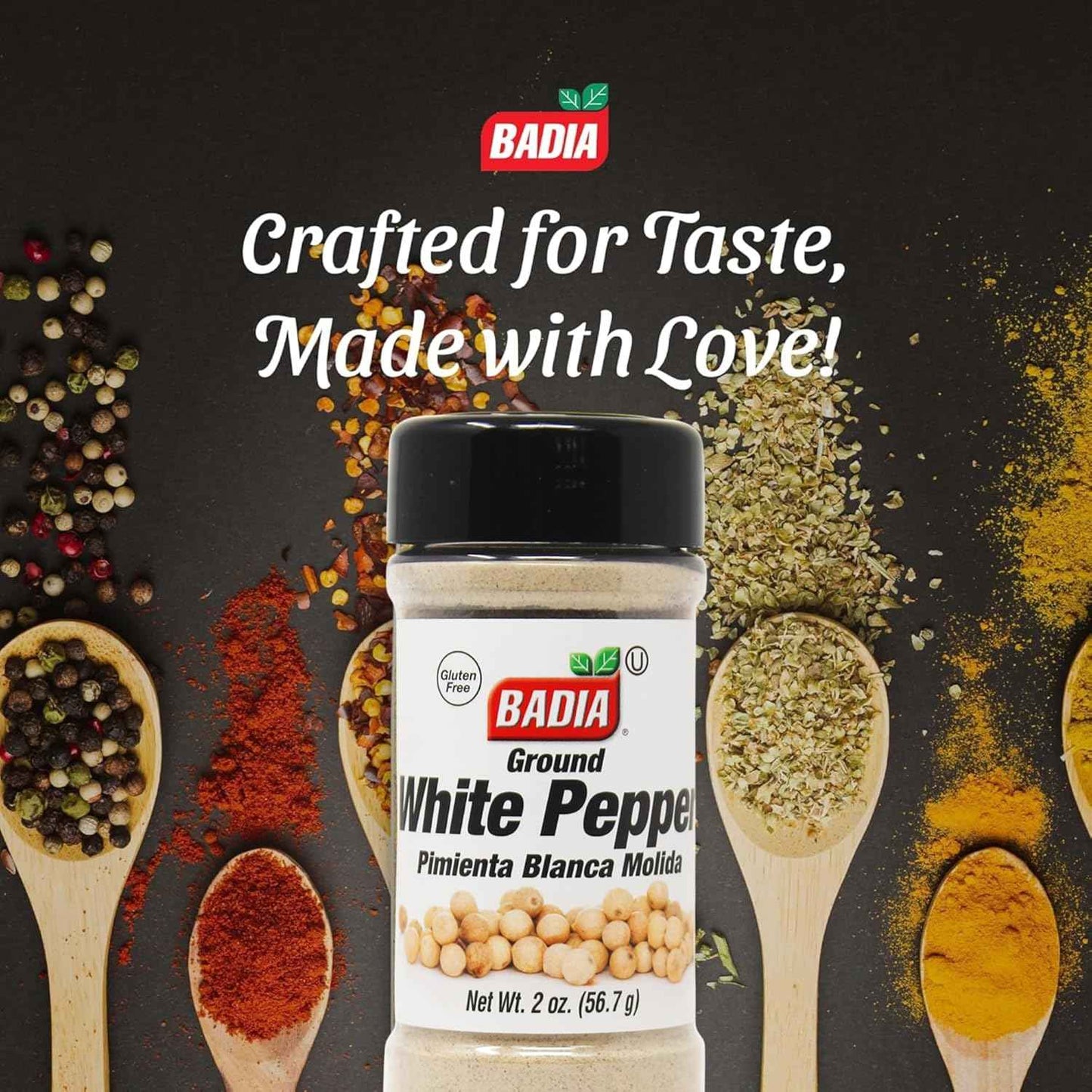 Badia Ground White Pepper, 2 oz – Thoughtful Gourmet Gift for Home Cooks and Foodie Friends