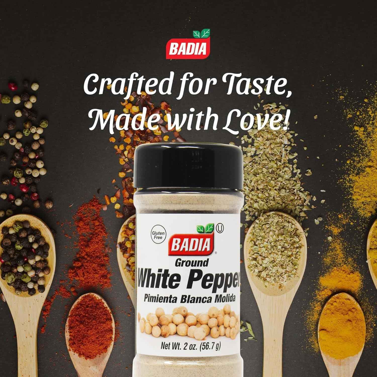 Badia Ground White Pepper, 2 oz – Thoughtful Gourmet Gift for Home Cooks and Foodie Friends