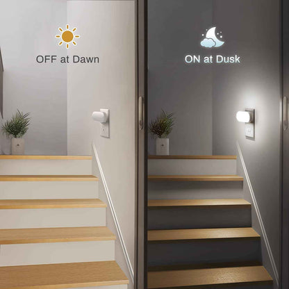 DORESshop Plug-in Night Light with Motion-Free Light Sensor – Cool-Running 1W LED Night Light Safe Around Kids, Pets, and Elderly