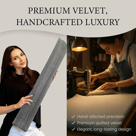 BedyKate Velvet Under Door Draft Stopper – Bedroom Wellness Essential for Blocking Hallway Light and Noise During Nightly Wind-Down