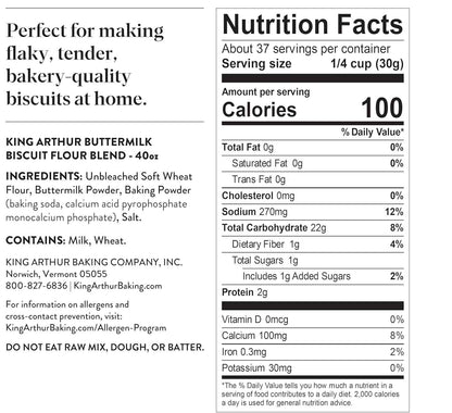 King Arthur Baking Company Buttermilk Biscuit Flour Blend – Thoughtful Housewarming Gift for New Home Cooks, 2.5lb Bag