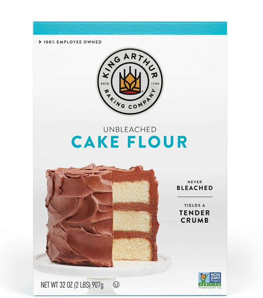 King Arthur Cake Flour Unbleached – Thoughtful Birthday Gift for Women Who Love to Bake, 2 lb Resealable Bag