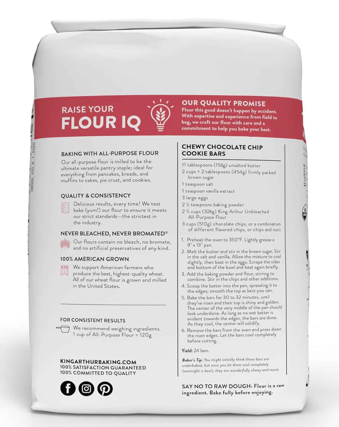 King Arthur Organic All-Purpose Flour for a Calming Home Baking Ritual, High-Protein 5 lb Pack for Mindful Cooks