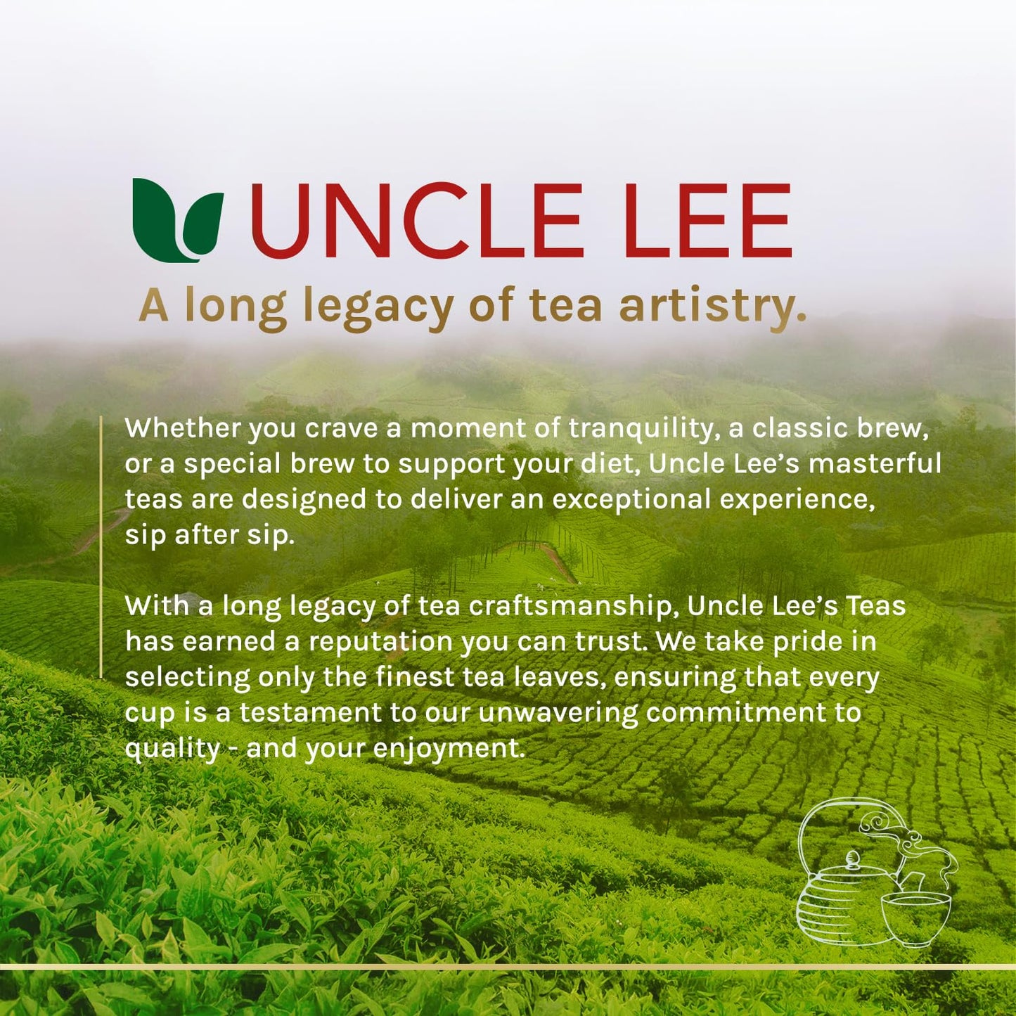 Uncle Lee's Organic Matcha Green Tea Bags – Thoughtful Wellness Gift for Mom and Her Birthday Morning