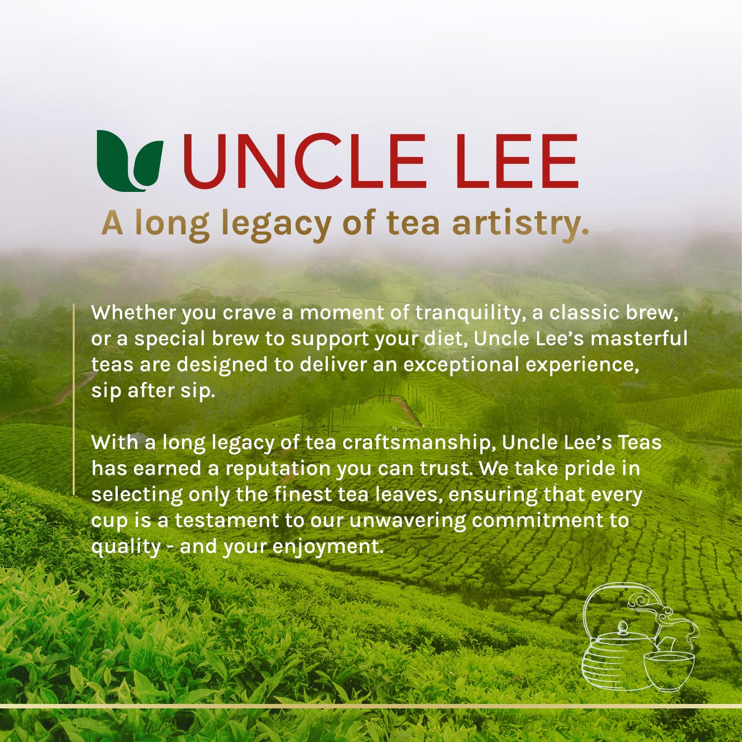 Uncle Lee's Organic Matcha Green Tea Bags – Thoughtful Wellness Gift for Mom and Her Birthday Morning