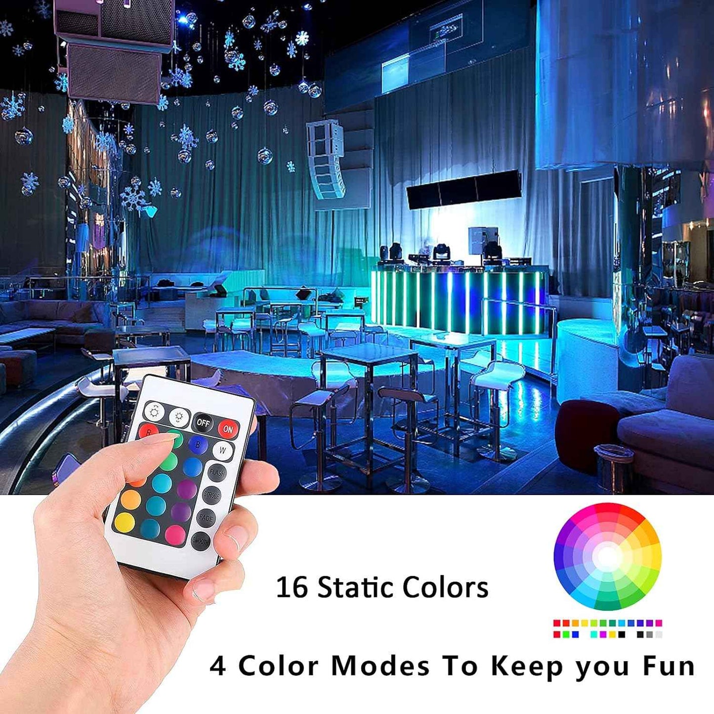 SUPERNIGHT 24-Key RGB LED Remote – Practical Housewarming Gift for New Homeowners, 2-Pack Replacement for Strip Light Setups