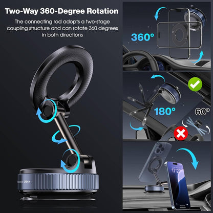 universal compatibility with iphone 12–17 and android devices via included adhesive magnetic ring
