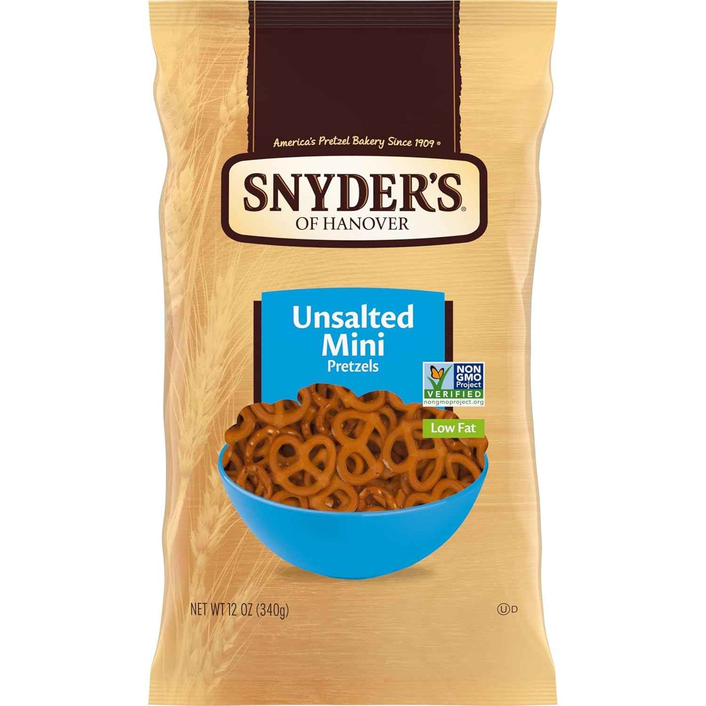 Snyder's of Hanover Unsalted Mini Pretzels – Low-Sodium Crunch for Sodium-Conscious Adults