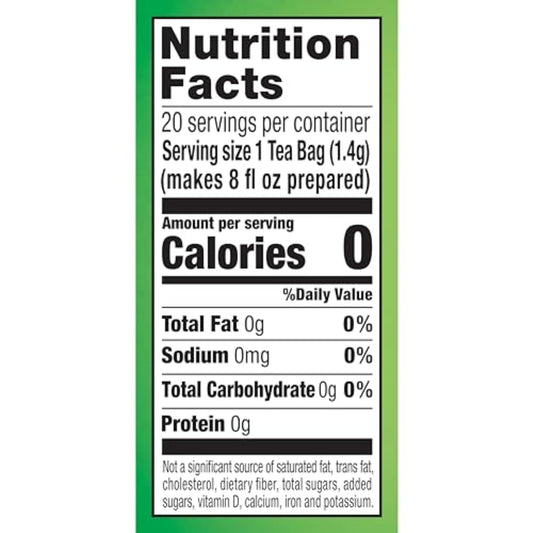 unsweetened formula with 0 calories and 0g added sugars