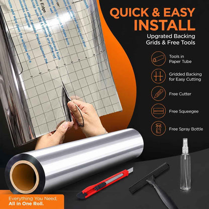 CozyPrivacy One Way Window Film – Bedroom Decor Tint, Daytime Privacy Without Curtains
