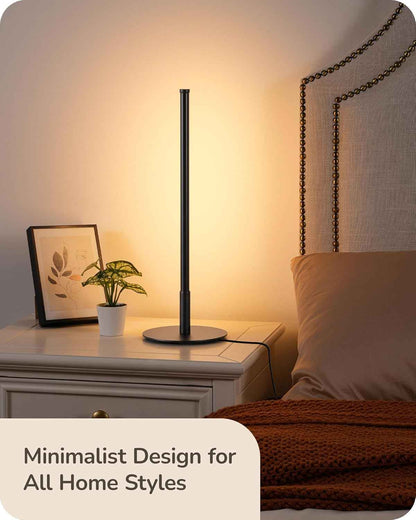 EDISHINE Slim Bedside Lamp – Cozy Living Room Accent with Soft Ambient Glow