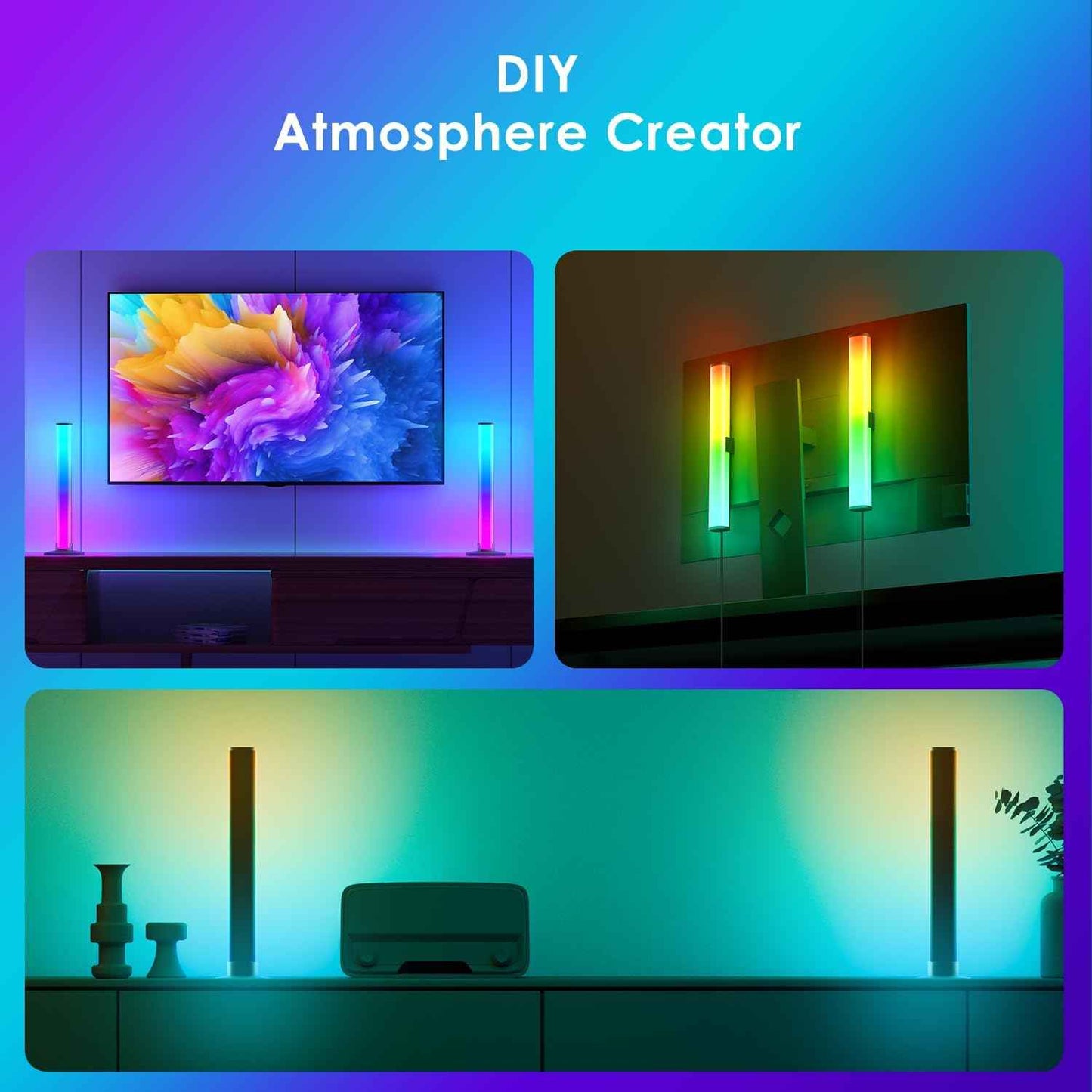 LUMI RGB Light Bar – Living Room Accent Lighting with 16 Million Color Scenes