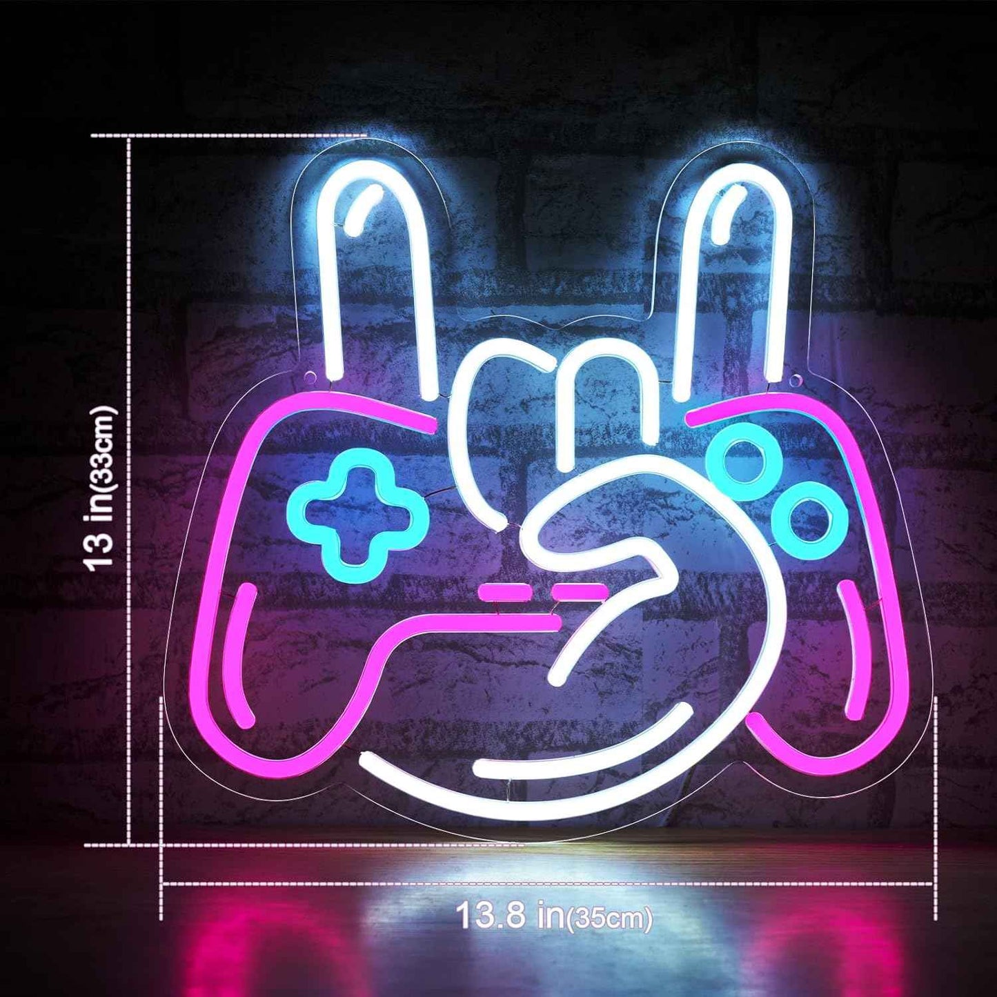 Oneneno Controller Shaped Neon Light – Low Heat 7W LED, No Fire Risk Decor for Shared Bedroom
