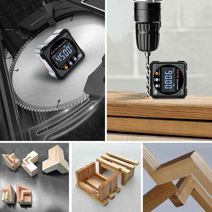 HERRMILL Digital Laser Inclinometer - Workshop Productivity Upgrade for Cabinet Makers, USB-C Rechargeable Angle Gauge with Backlight