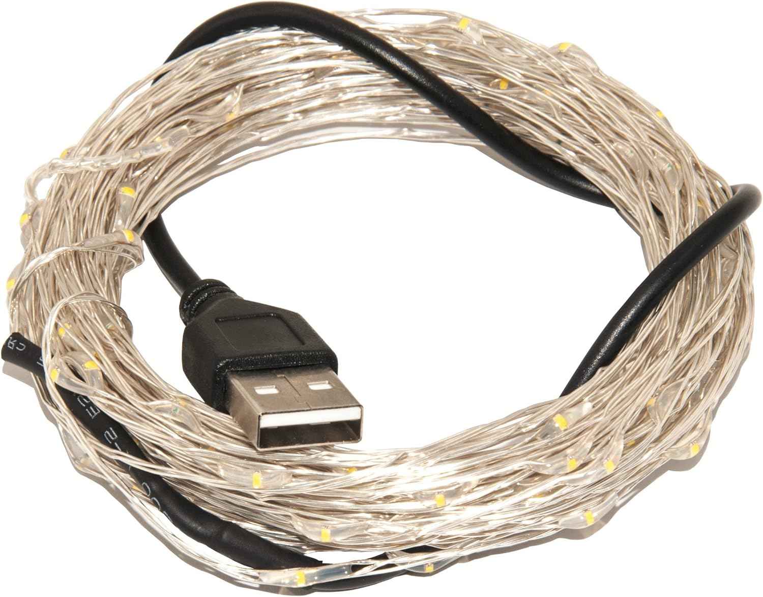 Karlling Fairy Lights Ultra Thin Silver Wire – Clean Modern Bedroom Decor with No Visible Cord