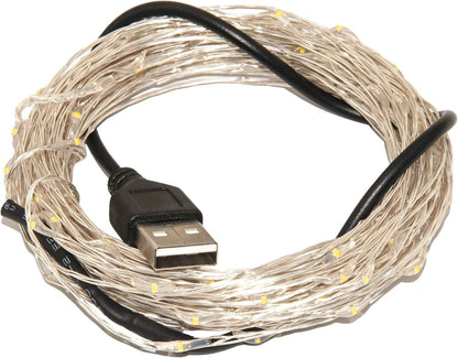 Karlling Fairy Lights Ultra Thin Silver Wire – Clean Modern Bedroom Decor with No Visible Cord