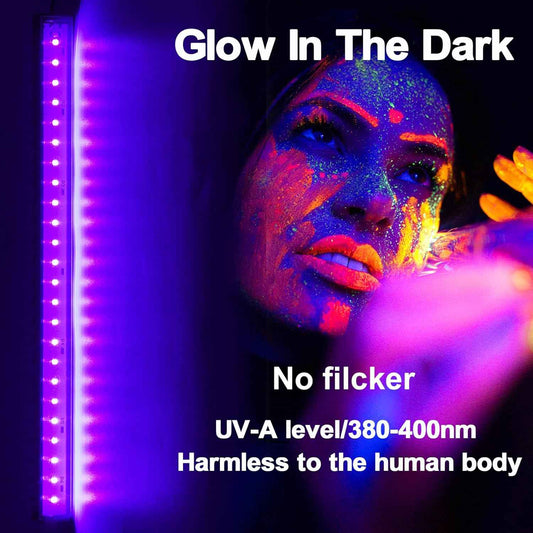 CICINY Black Light Bar – Portable Outdoor UV Light for Patio Parties, Battery Bank Powered 1FT LED
