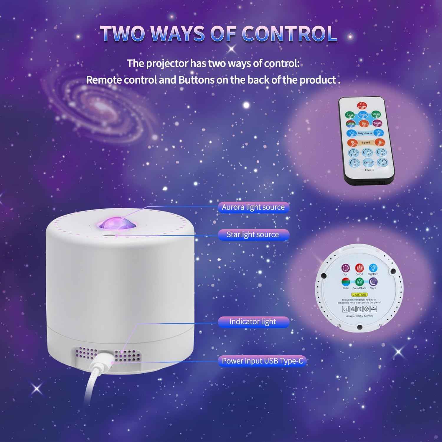 [Brand Name] Galaxy Star Projector – Bedtime Wind-Down Light for Adults, Calming Nebula Glow with Auto Timer