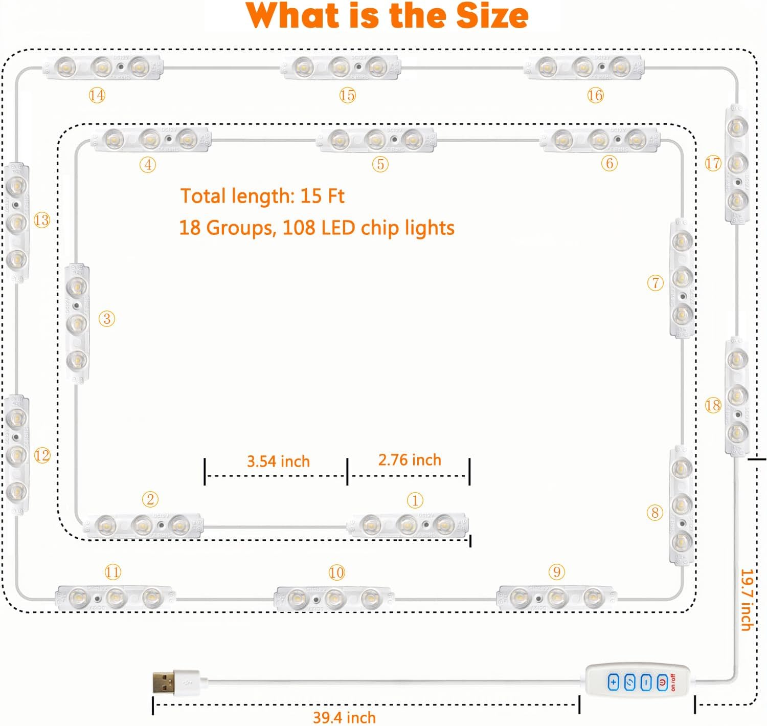 usb powered at 5v/2a with low 0.68w power consumption per set