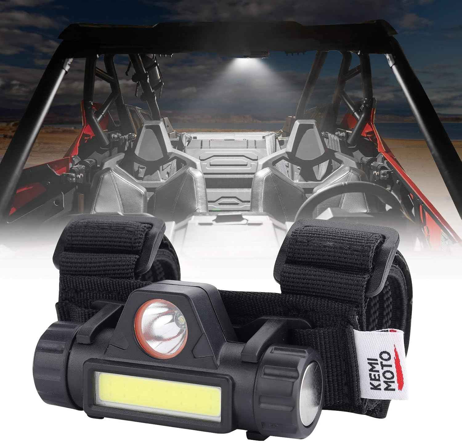 KEMIMOTO UTV Dome Light Roll Bar Mount Portable Camping Light for Polaris RZR Can Am Talon Trail Riding 1.5-2.0 in Roll Bar