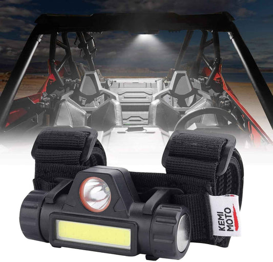 KEMIMOTO UTV Dome Light Roll Bar Mount Portable Camping Light for Polaris RZR Can Am Talon Trail Riding 1.5-2.0 in Roll Bar